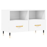 vidaXL Szafka pod TV, biała, 80x36x50 cm, materiał drewnopochodny wariant 12
