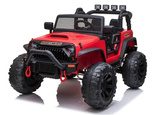 Auto Terenowe Na Akumulator Jeep JC666 Światła LED MP3 Pilot Czerwony