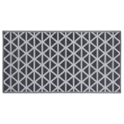 vidaXL Dywan na zewnątrz, czarny, 120x180 cm, PP