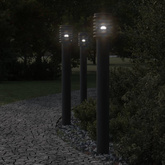 Lampa ogrodowa słupek z gniazdkiem, czarna, 110 cm, stal