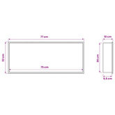 Nisza prysznicowa srebrny 75 x 30 x 9,5 cm Stal nierdzewna