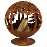 Esschert Design Ozdobne palenisko ogrodowe 57,5x57,5x66 cm rdzawy kolor FF261