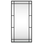 vidaXL Lustro ścienne, czarne, 40x80 cm, prostokątne, żelazo