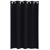 Firany blackout z kółkami 2 pcs Czarny 175 x 140 cm Poliester