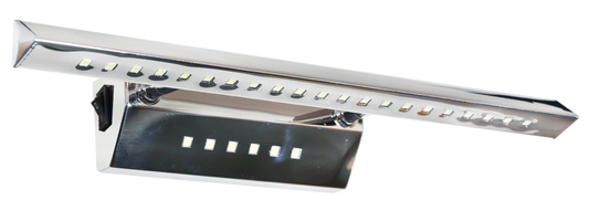 Lampa ścienna kinkiet 7W LED rurka trójkątna z wyłącznikiem chrom FORTE 20-27030
