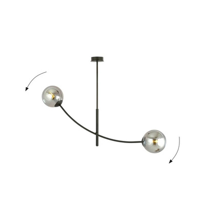 Lampa sufitowa HUNTER 2 BLACK/GRAFIT