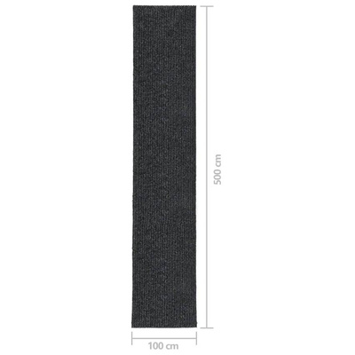 vidaXL Dywanik pochłaniający zabrudzenia, 100x500 cm, antracytowy