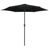 Parasol ogrodowy na aluminiowym słupku, 270x246 cm, czarny