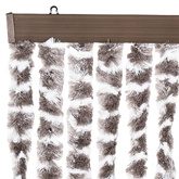 Zasłona przeciwko owadom, taupe i biel, 90x200 cm, szenil