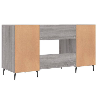 vidaXL Biurko, szary dąb sonoma, 140x50x75 cm, materiał drewnopochodny