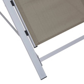 vidaXL Leżak z tworzywa textilene i aluminium, taupe