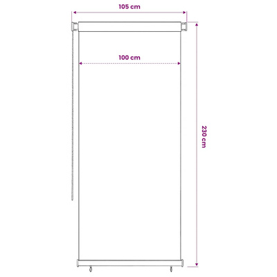 Roleta zewnętrzna, 105(szer.)x230(wys.) cm, ciemnozielona, HDPE