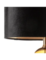 Lampa podłogowa LEONA czarny połysk E27 100W złota