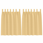 Firany blackout z kółkami 2 pcs Beżowy 140 x 140 cm Poliester