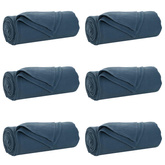 Koce narzutowe 6 pcs Granatowy 200 x 150 cm Polar