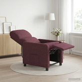 Fotel recliner Fioletowy Poliester