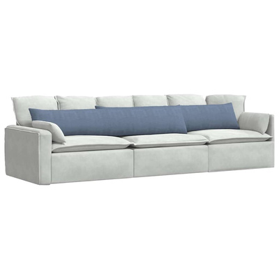 Poduszki na sofę 2 pcs Niebieski 200 x 40 cm Tkanina sztruksowa