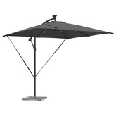 Parasol plażowy z paskami LED Antracyt 249 x 249 x 250 cm