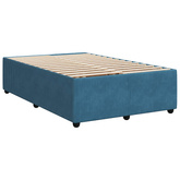 Łóżko z box spring LED z materacem niebieski 120 x 200 cm Welur