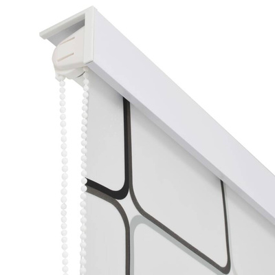 vidaXL Roleta prysznicowa 80 x 240 cm, wzór w kwadraty
