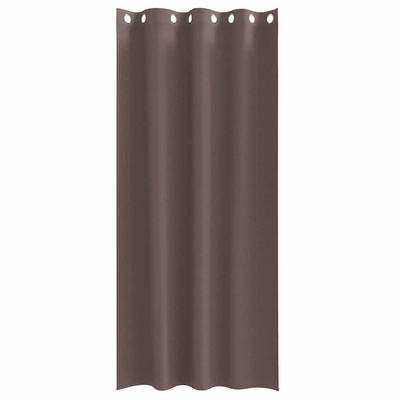 Firany blackout z kółkami 2 pcs Ciemny brąz 245 x 140 cm