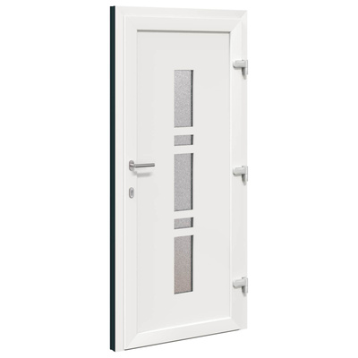 Drzwi Frontowe 98 x 208 cm PVC antracytowy