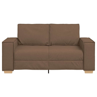 Sofa 2-osobowa brązowa 160x78x84 cm tkanina