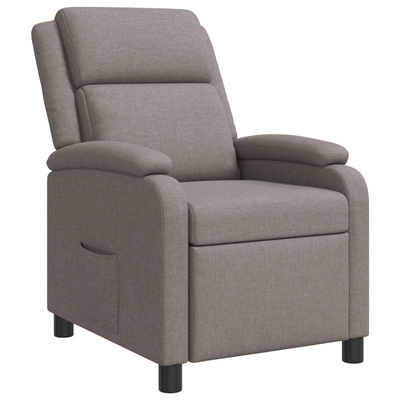 Fotel recliner Ciemnoszary tkanina