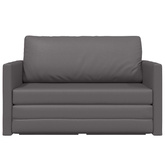 Sofa Bed Szary 124 x 71 x 78 cm Sztuczna skóra