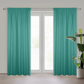 Zasłona Parisa turkusowa 140x270