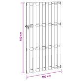 Brama ogrodowa 100 x 180 cm WPC i aluminium brązowy