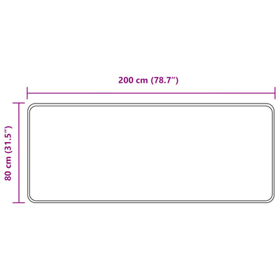 Chodnik dywanowy MARSA Szary 80 x 200 cm Poliester i PVC