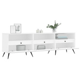 vidaXL Szafka pod TV, biała, 150x30x44,5 cm, materiał drewnopochodny wariant 4