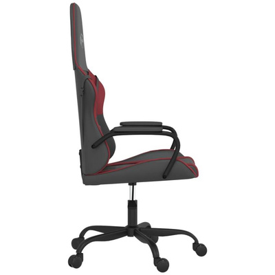 vidaXL Fotel gamingowy, czarno-bordowy, sztuczna skóra wariant 8