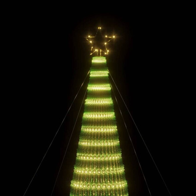 vidaXL Stożkowa choinka z lampek, 1544 ciepłych białych LED, 500 cm