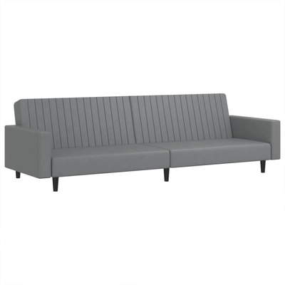 2-osobowa sofa, szara, sztuczna skóra