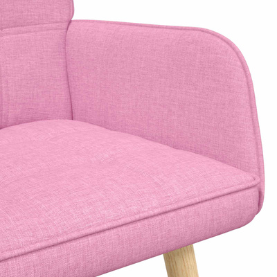 Sofa dwuosobowa różowy 115 x 61 x 87 cm tkanina