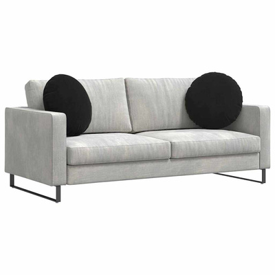 Poduszki na siedziska 2 pcs Czarny ?50 x 19 cm Aksamit