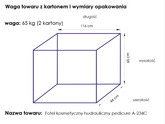 Fotel kosmetyczny hyd. A 234C pedi biały 100716