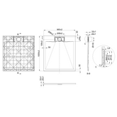 BRODZIK PRYSZNICOWY PROSTOKĄTNY ALVERO INVENA TREND, 90X100 CM CZARNY