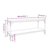 vidaXL Szafka pod TV, dąb sonoma, 100x33x41 cm
