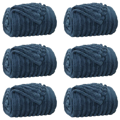 Koce narzutowe 6 pcs Granatowy 270 x 240 cm Polar