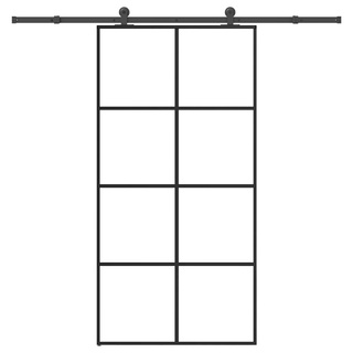Drzwi przesuwne a akcesoriami, 102,5x205 cm, ESG i aluminium