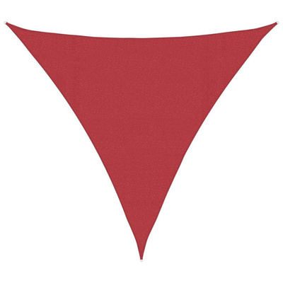 Żagiel przeciwsłoneczny, 160 g/m?, czerwony, 4,5x4,5x4,5m, HDPE