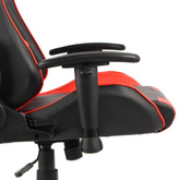 vidaXL Obrotowy fotel gamingowy, czerwony, PVC