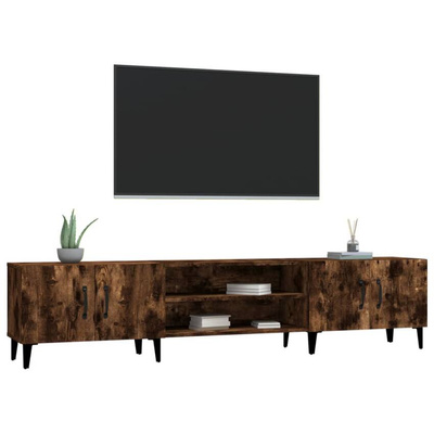 Szafka pod TV, przydymiony dąb, 180x31,5x40 cm vidaXL