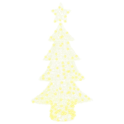 Choinka z 160 diodami LED Ciepła biel 150 cm Akryl