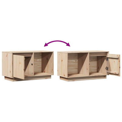 Szafka pod telewizor, 74x35x44 cm, lite drewno sosnowe