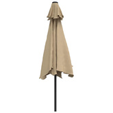 Parasol ogrodowy na metalowym słupku, 300 cm, kolor taupe