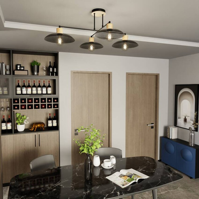 Żyrandol KOBE 4 BLACK